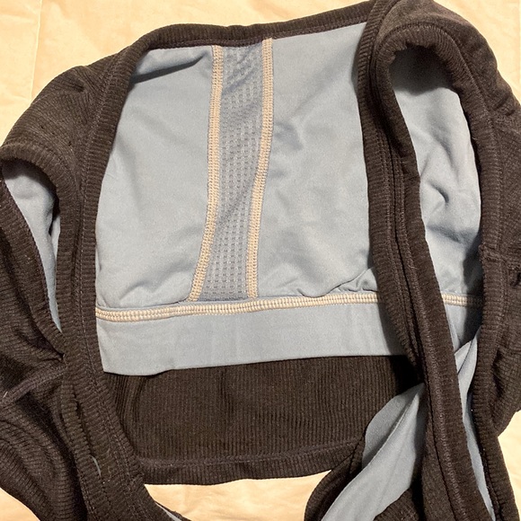 Prana cropped workout top sports bra size large navy blue - Picture 5 of 7